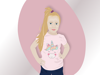 Girl illustration design drawing figma girl illustration pink ui unicorn