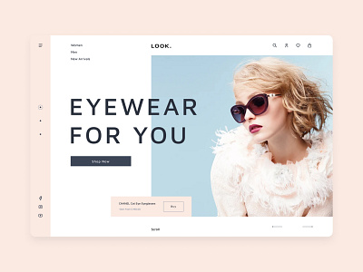 Look | eyewear web store concept branding concept design figma ui ux webdesign website webstore