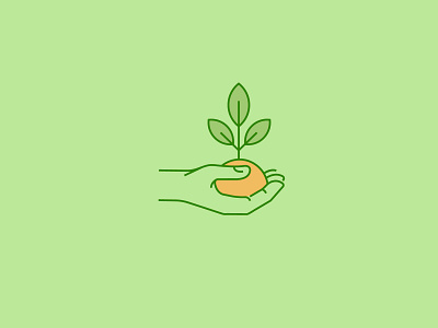 Icon for Phosagro care earth eco hand human humanity icon iconography illustration leaves love man nature plant sprout