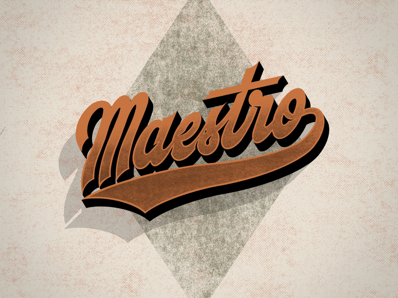 Maestro procreate typography maestro texture lettering handlettering