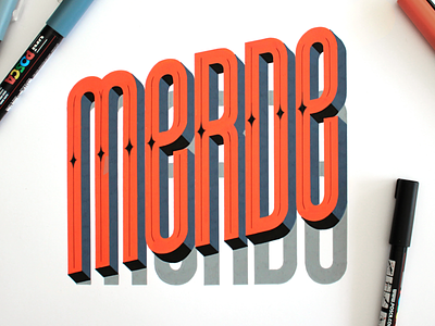 Merde handlettering lettering logo merde posca type typography