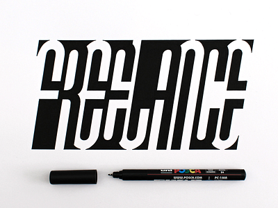 Freelance freelance handlettering lettering logo negative posca type typography