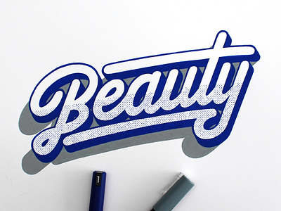 Beauty beauty create dots handlettering lettering letters logo posca typography