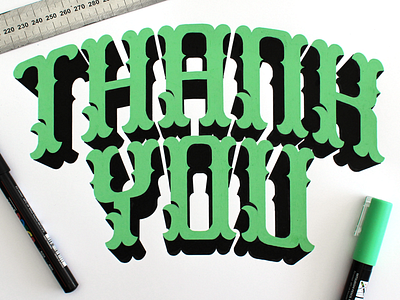 Thank you handlettering lettering logo posca thanks thankyou type typography