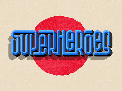 Superheroes bevels handlettering hero lettering procreate super superheroes type typography