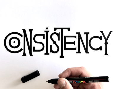 Consistency consistency handlettering lettering logo posca serif typography