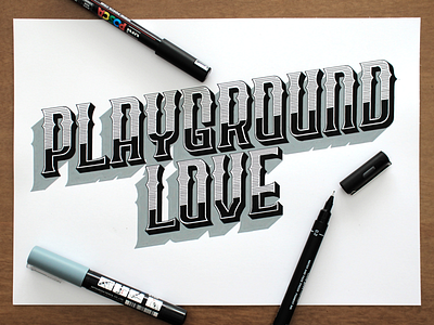 Playground Love air handlettering lettering logo love playground posca type typography
