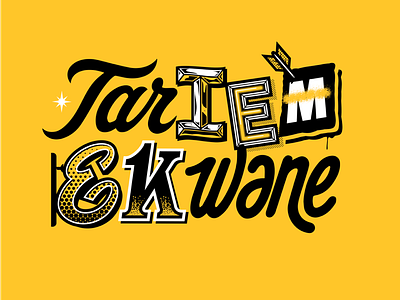 Tarwane x Ekiem collaboration digital fiftyfifty lettering lockdown logo type typography