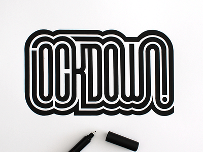 Lockdown handlettering lettering letters lockdown logo posca type typography