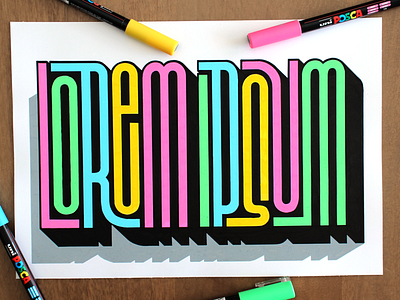 Lorem Ipsum colors handlettering lettering loremipsum posca typo typography