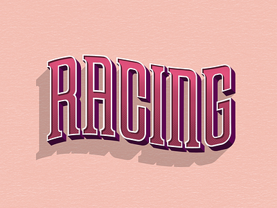 Racing artwork design digital handlettering lettering procreate racing typography