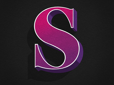 S font letter lettering procreate purple s type typography