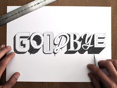 Goodbye holidays! artwork goodbye handlettering holidays lettering sketch type typography
