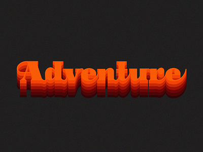 Adventure 3d adventure gradient handlettering lettering procreate typography