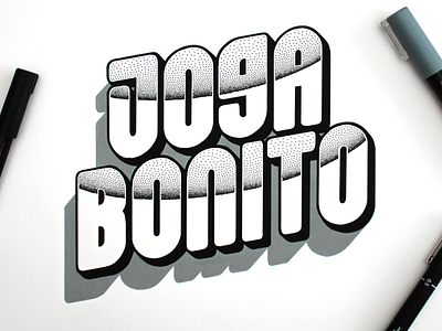 Joga Bonito dots dotwork handlettering jugabonito lettering logo typography