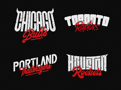 NBA Red teams basketball design graphic ilovethisgame lettering logo logotype nba type typography