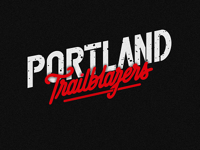 Portland Trailblazers basketball design graphic ilovethisgame lettering logo logotype nba type typography