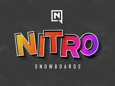 Nitro snowboards brand lettering logo logotype nitro snowboard typography