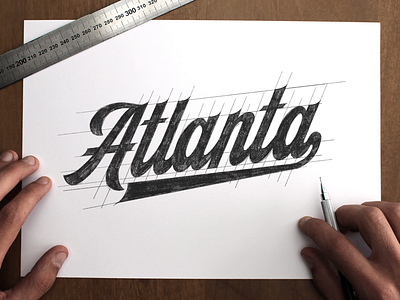 Sketch atlanta handlettering lettering pencil sketch typography