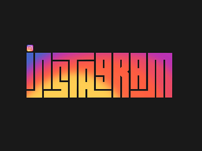 Instagram custom font instagram lettering logo logotype typography
