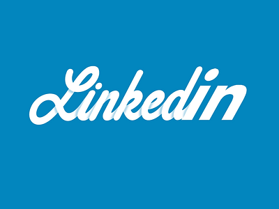 LinkedIn custom font lettering linkedin logo logotype typography