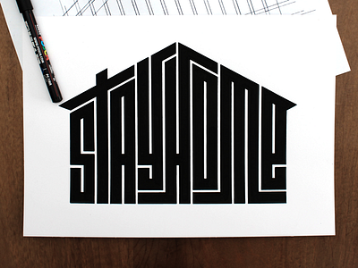 Stayhome custom handlettering lettering posca stayhome typography