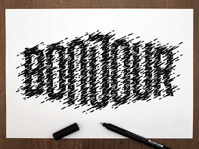 Bonjour bonjour custom design graphic handlettering lettering type typography