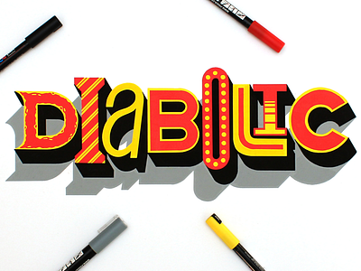 Diabolic custom design diabolic font graphic handlettering lettering type typography
