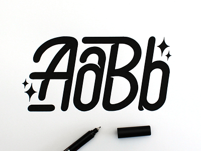 AaBb custom font handlettering lettering posca type typography