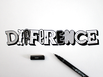 Difference artwork details handlettering lettering logo serif typography