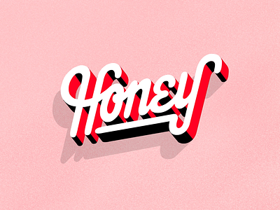 Honey! handmade honey ipad lettering procreate typography