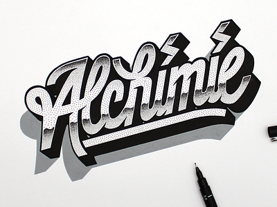 Alchimie. alchimie dotwork handlettering lettering posca type typography