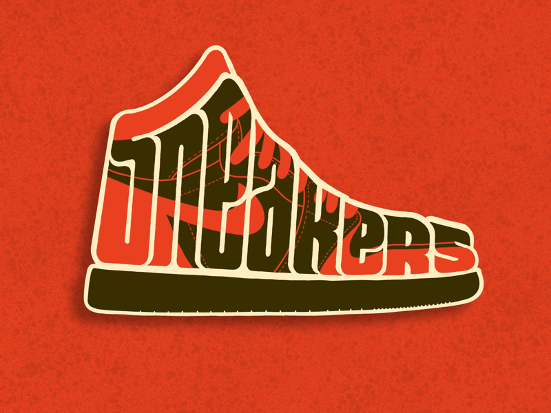Sneakers. red typography type handlettering lettering nike shoe sneakers