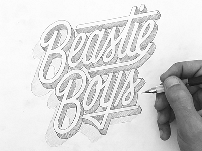 Beastie Boys Sketch beastieboys handlettering lettering logo logotype sketch typography workinprogress