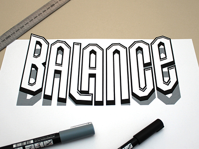 Balance balance handlettering lettering logo posca type typography