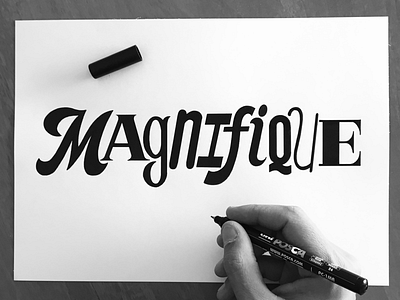Magnifique handlettering handmade lettering logo logotype posca typography