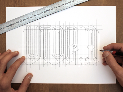 Utopia handlettering lettering sketch utopia
