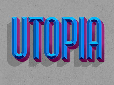 Utopia handlettering lettering procreate type typography utopia