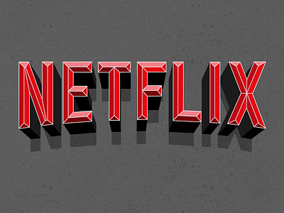Netflix bevels handlettering lettering logo procreate typography