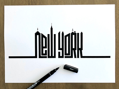 New York handlettering lettering logotype newyork skyline typography