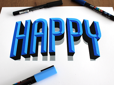 Happy handlettering happy lettering letters logo logotype typography