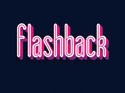 Flashback 80s eighties flashback handlettering lettering logo pink procreate typography