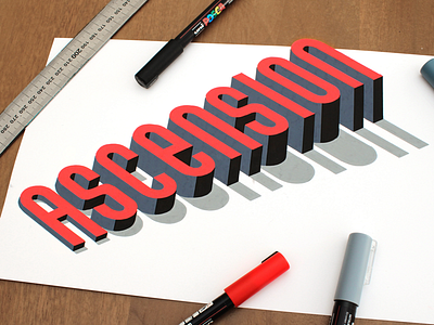 Ascension 3d ascension handdrawn handlettering lettering logo posca type typography