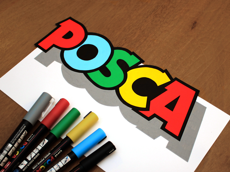 Posca typography type logotype logo lettering visual floating posca