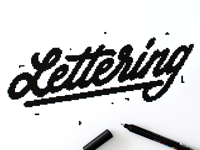 8bit 8bit handlettering lettering logo pixel pixelart posca type typography