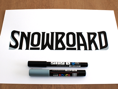 Snowboard handlettering lettering logo posca snowboard type typography