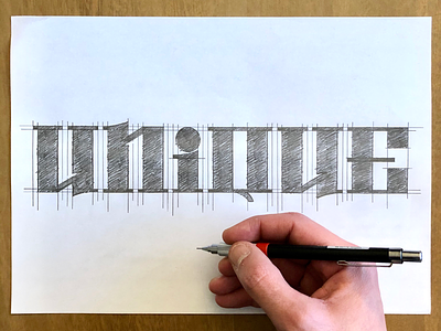 Unique sketch handlettering lettering logo sketch typography unique wip
