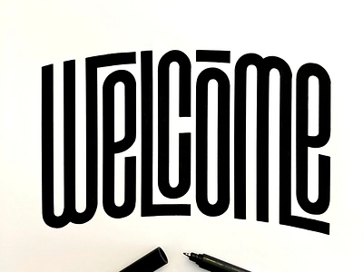 Welcome handlettering lettering logo posca typography welcome