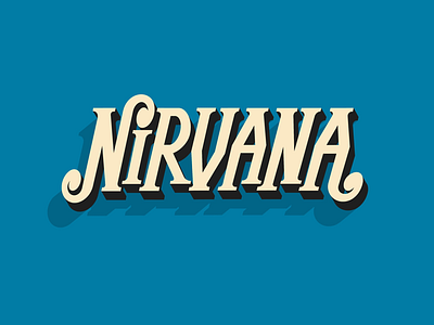 Nirvana handlettering lettering logo nirvana procreate typography