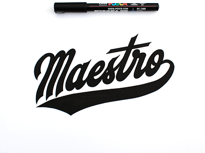 Maestro handlettering lettering logo maestro posca script typography